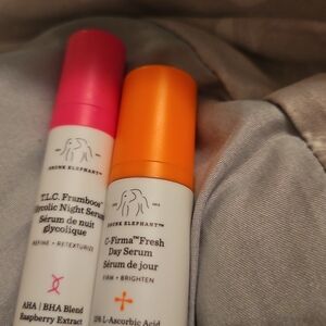 Drunk Elephant Serum Duo with Pink and Orange Caps